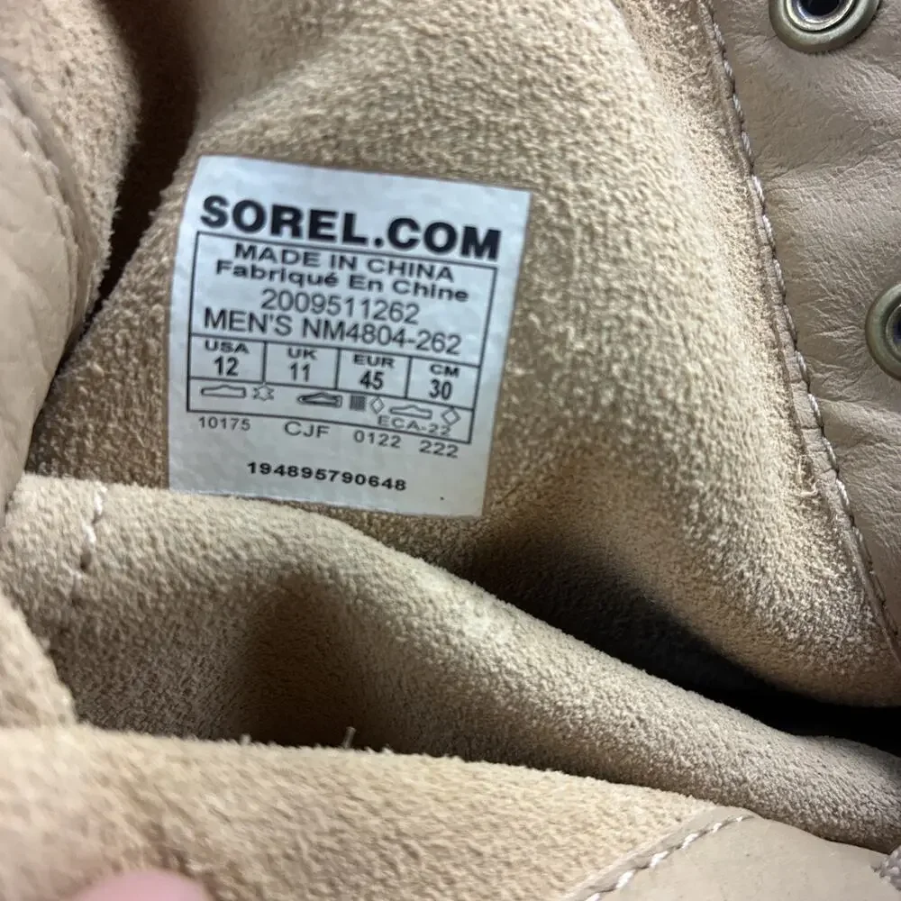 Sorel Mens Hi-Line Lace Up Boots Tan Suede Waterproof NM4804-262 Size 12